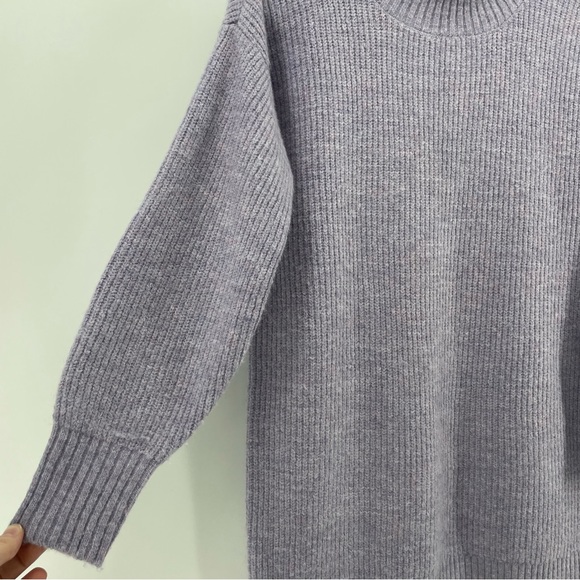 Loft Sweater Lavender Purple Knit Mock Neck XS - Picture 3 of 6